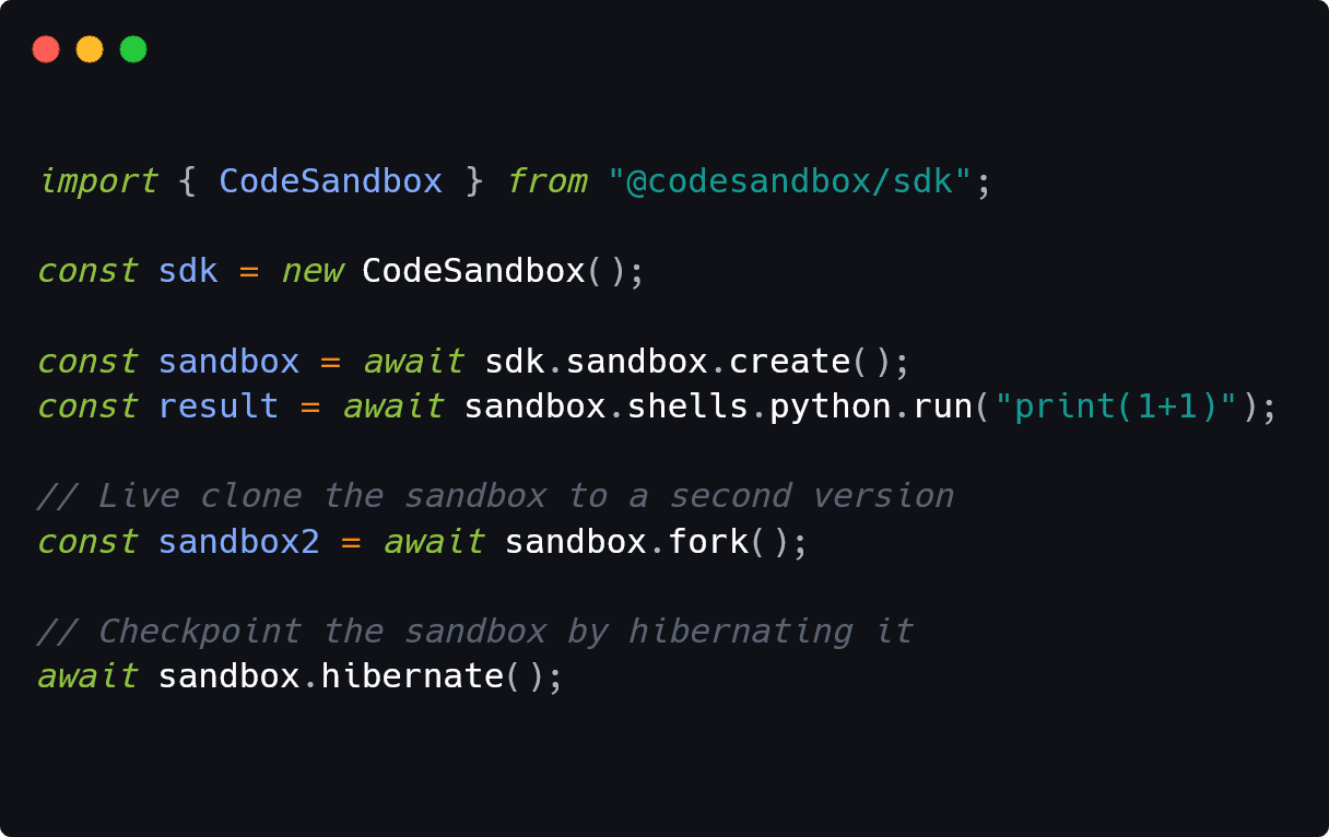 CodeSandbox SDK
