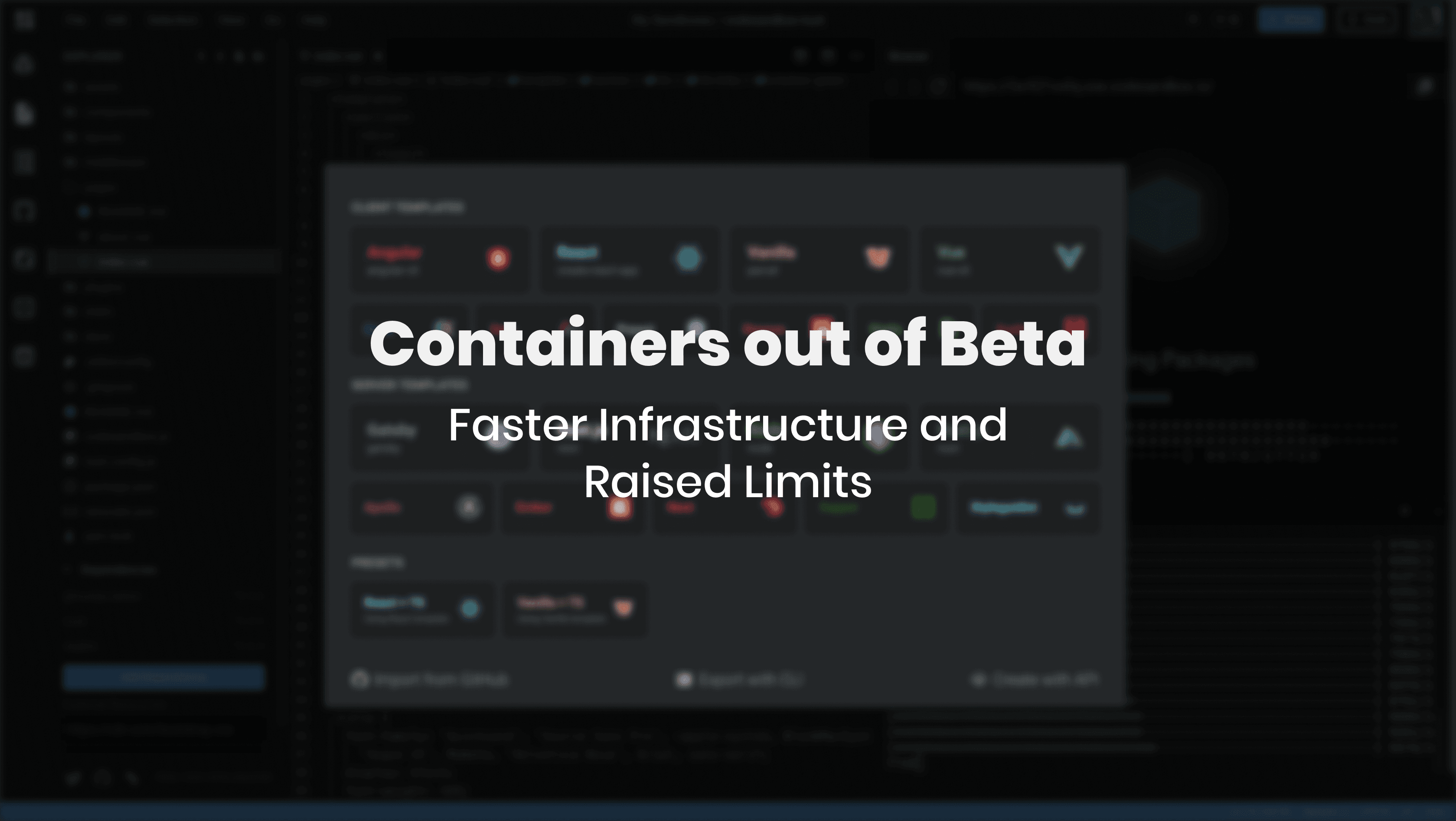 CodeSandbox Containers out of Beta & Improvements