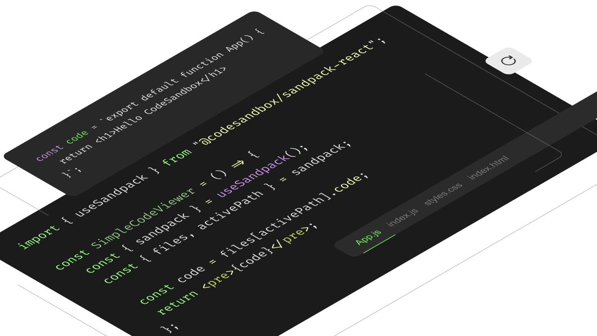 Interactive code snippets with Sandpack - a showcase.