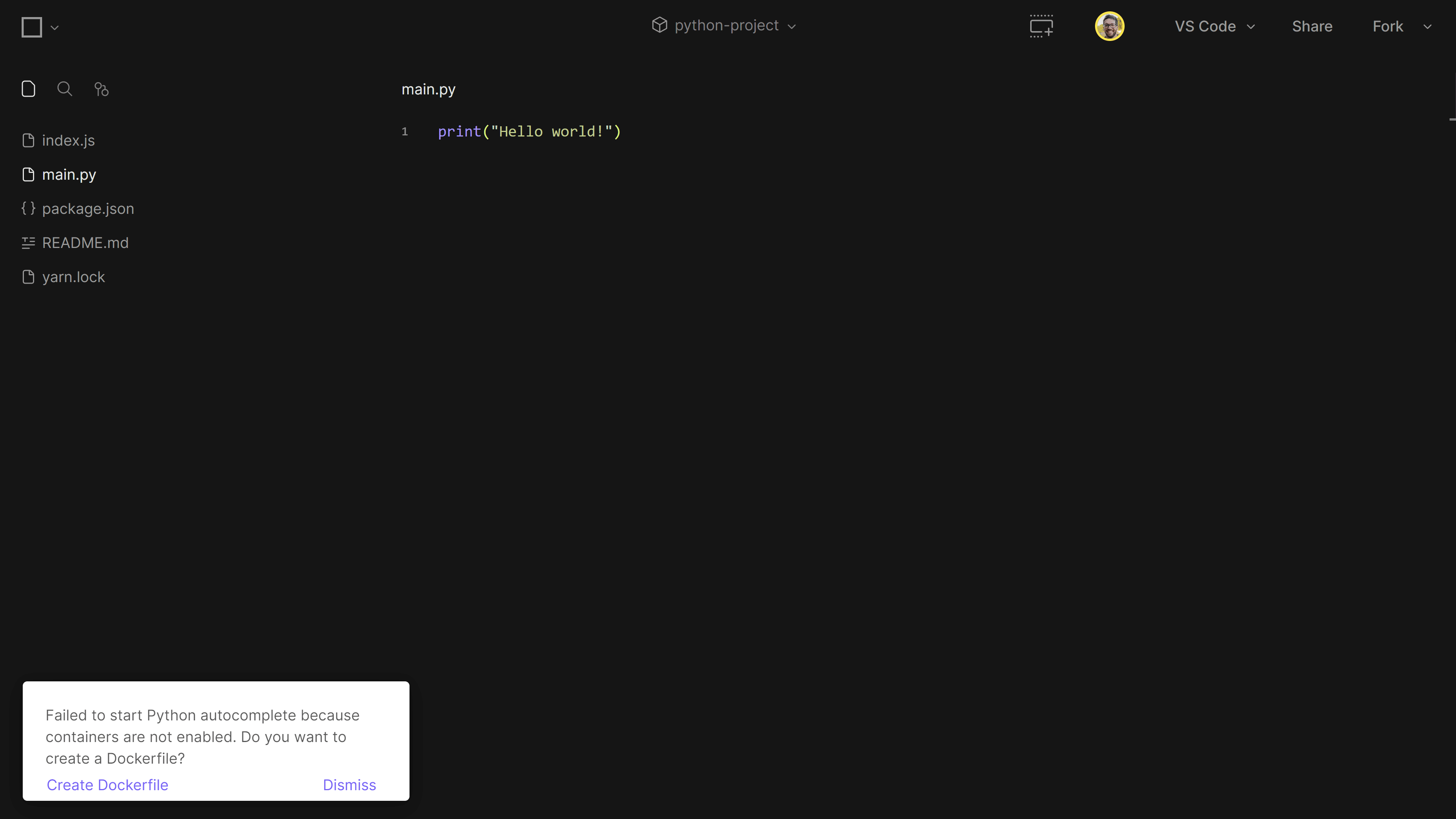 Python Dockerfile